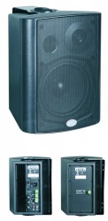 6 inch Wall Mount Active Speaker (Black in Pair, 2×25 Watt)